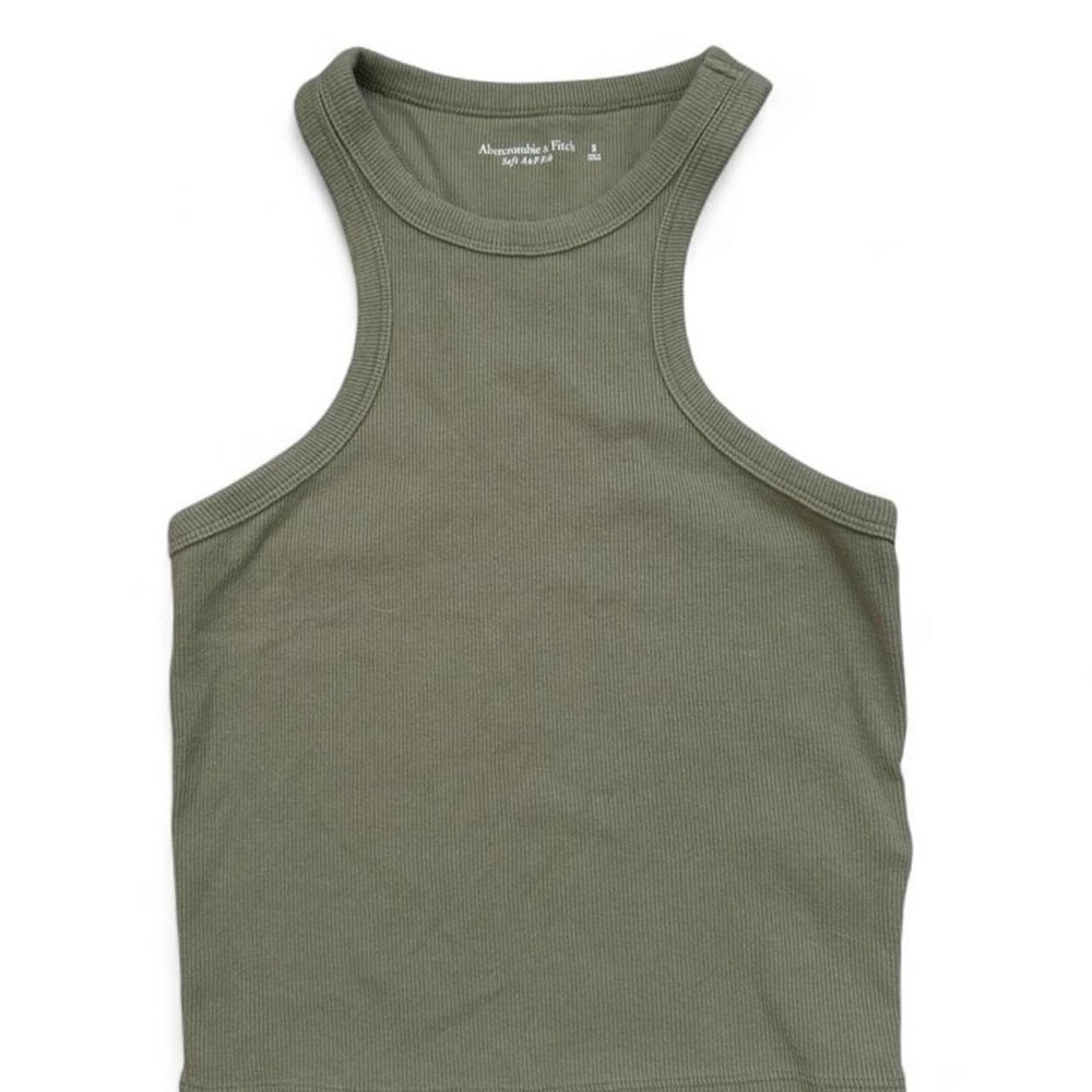 Abercrombie & Fitch Soft AF olive green ribbed tank top in a S
